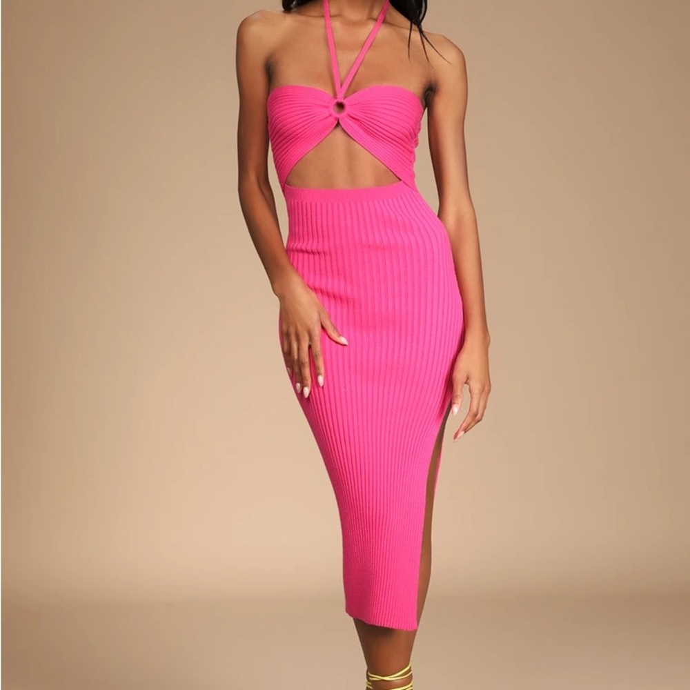 Pink Lulu’s cut out dress
